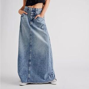 We The Free ~ Come As You Are Denim Maxi Skirt